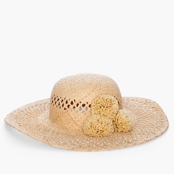 Chico’s Straw Sun Hat OS with Pom-Pom details - Picture 2 of 6